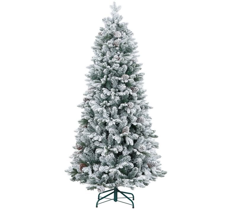 Sapin De Noël Artificiel Jordy Blanc Enneigé 180 Cm
