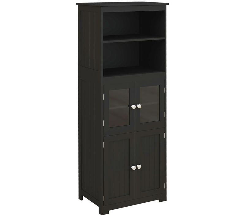Armoire De Cuisine Vitrée Lubjana Noire