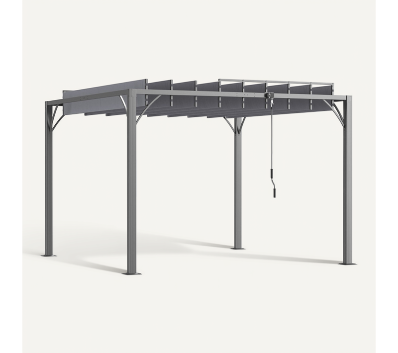 Pergola Lames Orientables 2,90 X 2,95 Malou Grise
