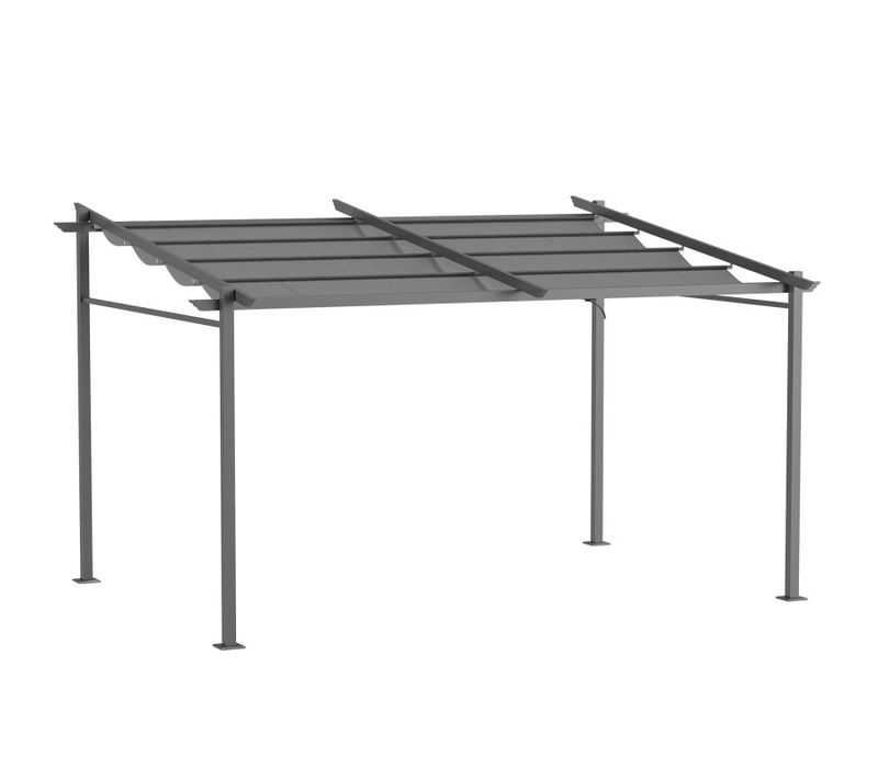 Pergola Rétractable 3,97 X 2,95 Cm Lenia Gris