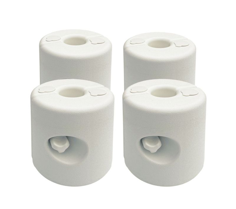 4 Poids De Lestage Cylindriques Dommy Blancs 