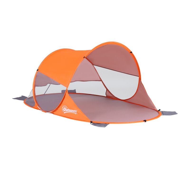 Abri De Plage Pop-up Tapissé Midas Orange