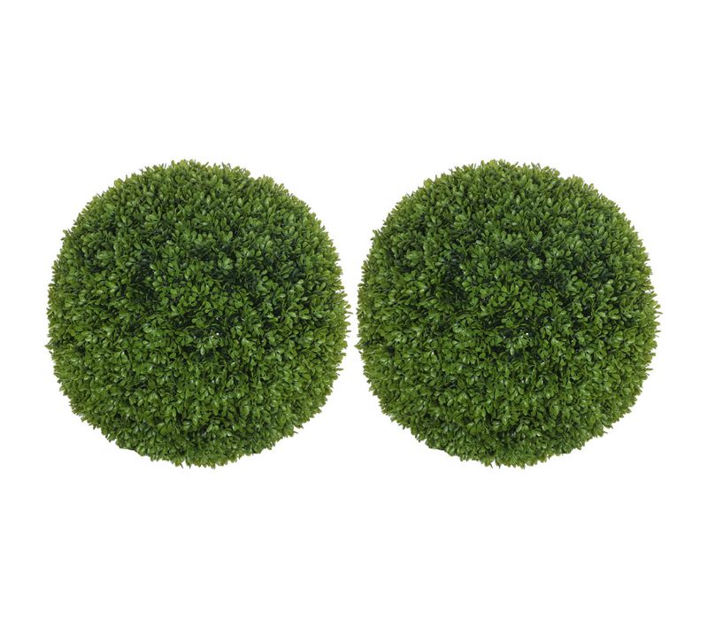 Lot De 2 Buis Artificiels Topiaires Artificielles En Forme De Boule Vert