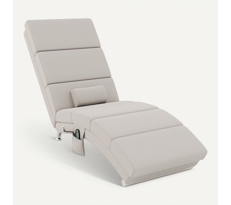 Fauteuil Relax Massant Chauffant Design Métal Chromé Tissu