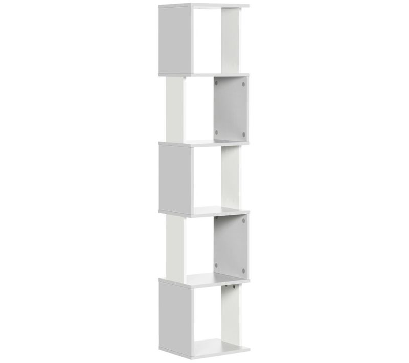 Etagère Design Corin Gris Clair Et Blanche