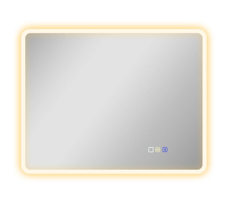 Miroir LED Haut-parleur Bluetooth 90 X 70 Cm Ilan Argenté