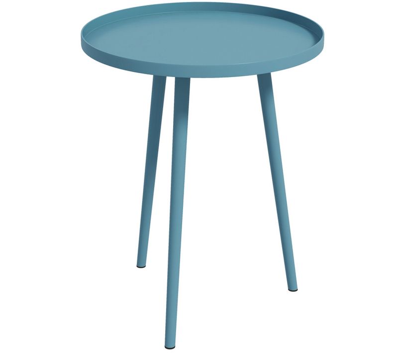 Table Ronde Basse De Jardin 40 Cm Tinos Bleue