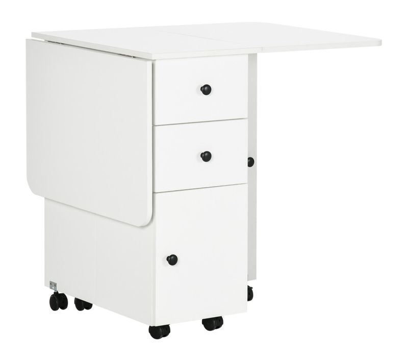 Table Pliante Multi-rangements Finley Blanche