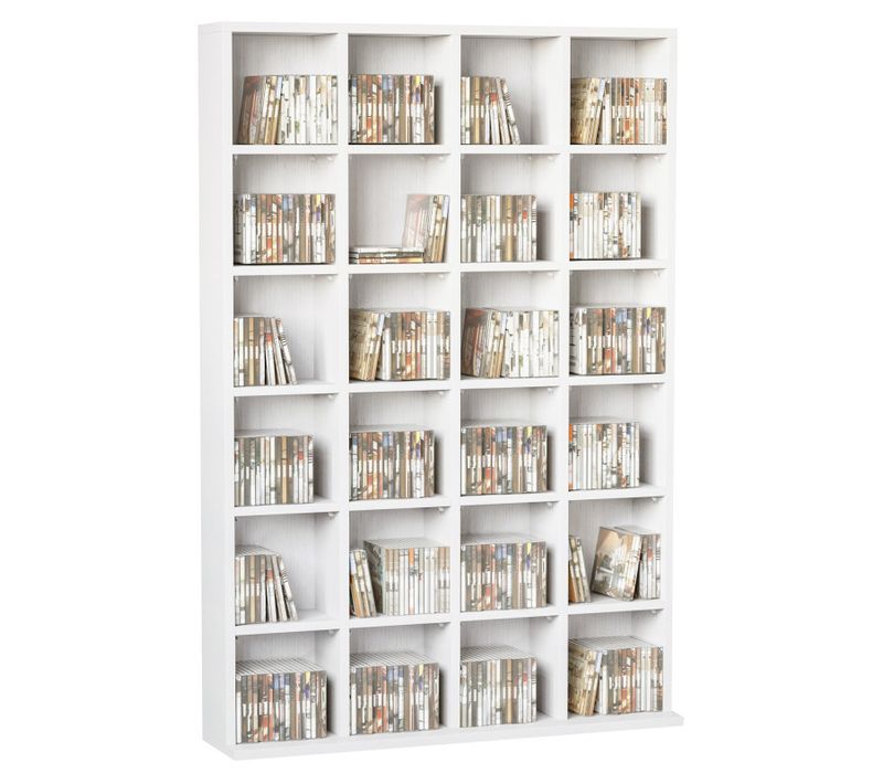 Etagère 24 Compartiments Ajustables Laiger Blanche