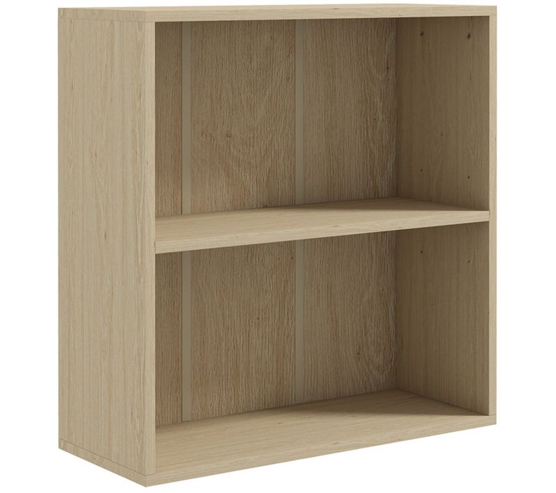 Bibliothèque Cube 2 Rangements Maurane Effet Bois Naturel