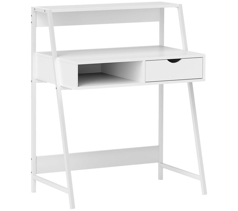 Bureau Secrétaire Multi-rangement Melya Blanc