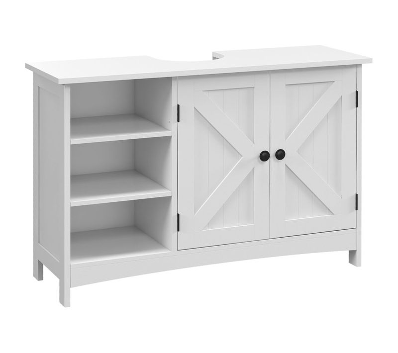 Meuble Vasque 2 Portes Croisillon Camille Blanc