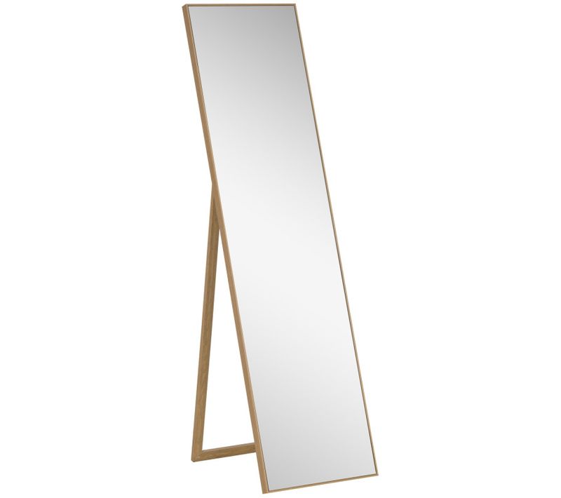 Miroir Sur Pied Rectangulaire 147h X 40l Cm Erynos Aspect Bois