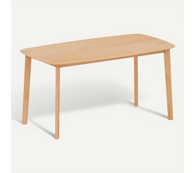 Table à Manger 6 Personnes Volodia Effet Bois Naturel