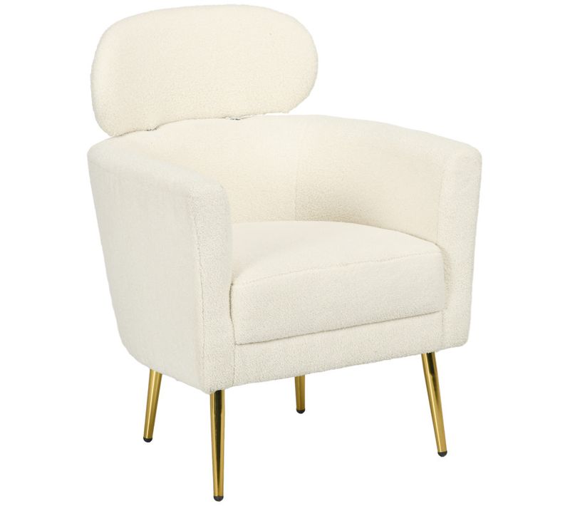 Fauteuil Cabriolet Uper Crème Et Doré