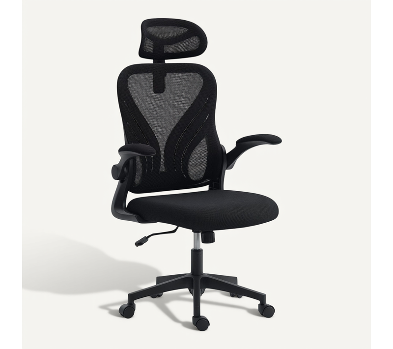 Chaise De Bureau Ergonomique Trapani Noire