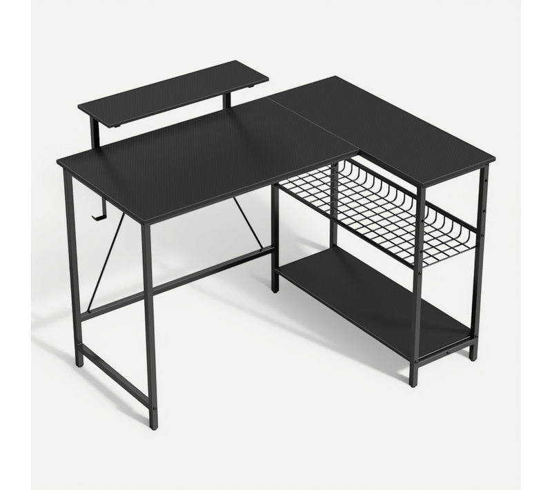 Bureau Gaming D’angle Réversible Ganess Noir