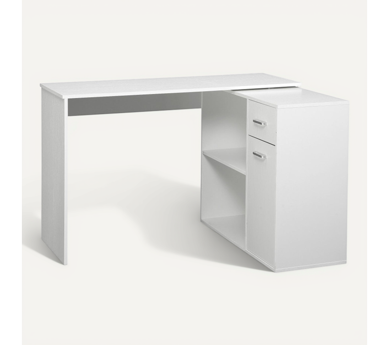 Bureau D’angle Ou Droit Modulable Skeez Blanc