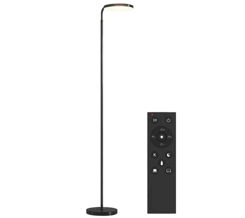 Lampadaire LED Sur Pied Avec Télécommande Lyos Noir