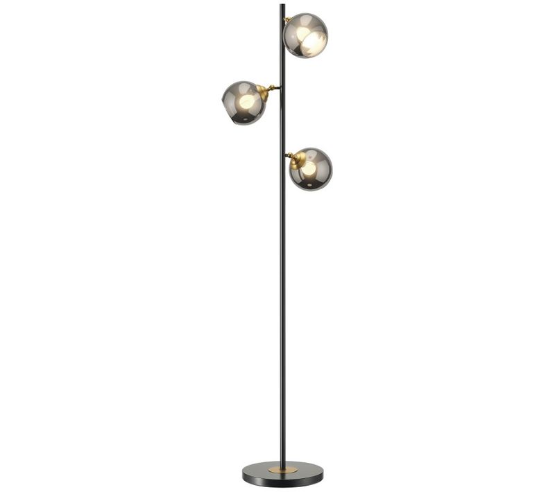 Lampadaire Globe Design Néo-rétro Manppy Noir Et Blanc