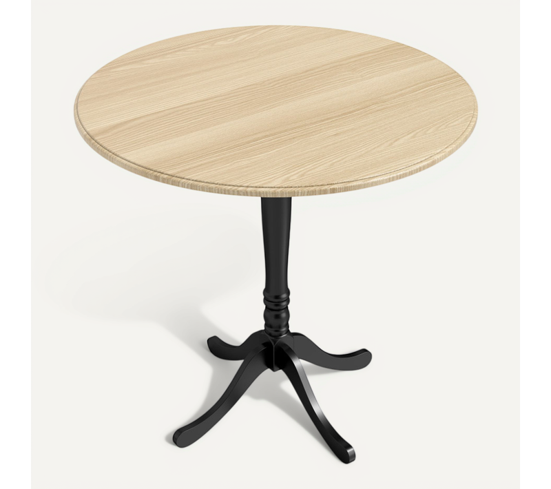 Table à Manger Sorelia élégante Ronde 4 Places Style Baroque Moderne