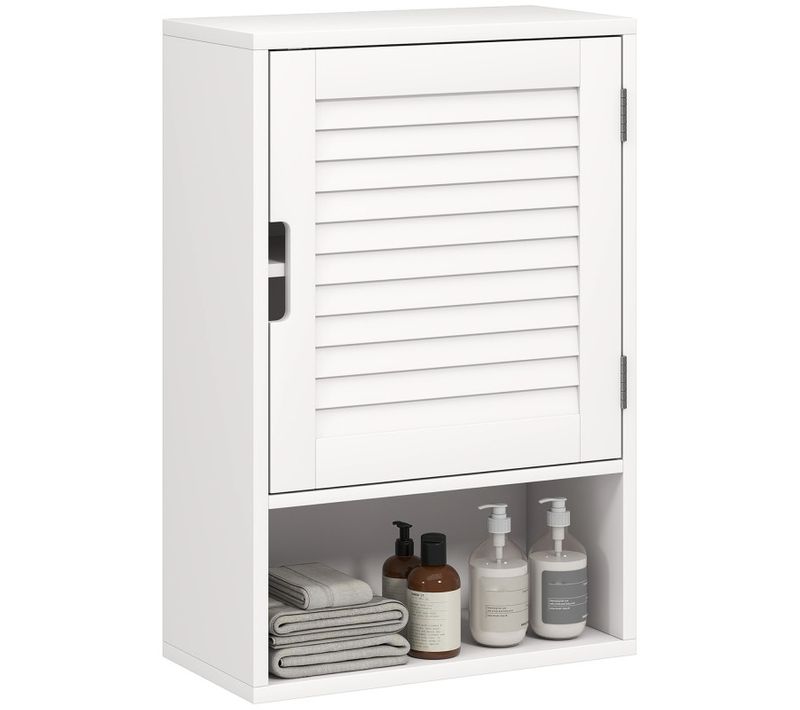 Armoire Murale Zenvia Rangement Salle De Bain étagères Ajustables Blanc élégant
