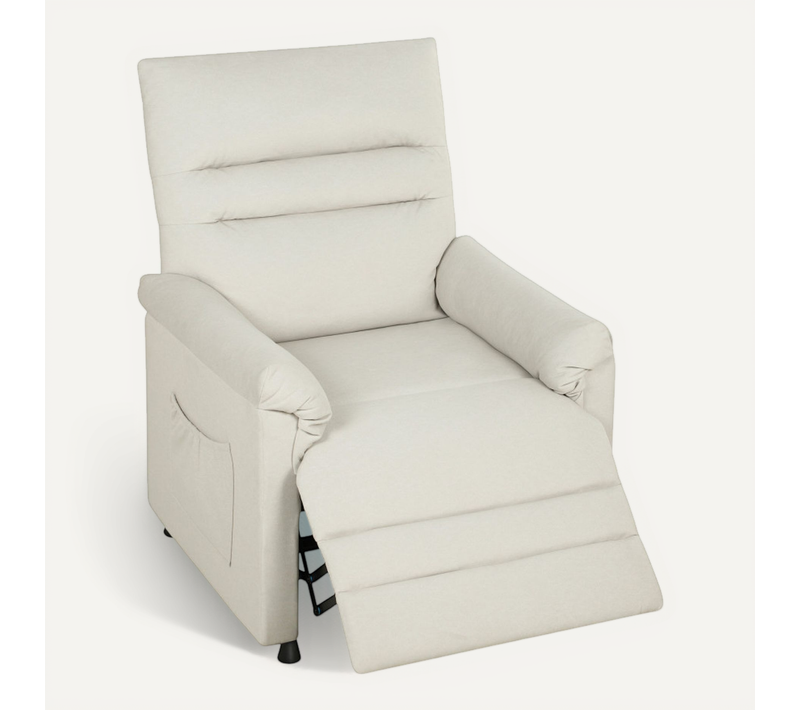 Fauteuil Massant Chauffant Orvex Confort Relaxation Inclinable USB Velours Grège