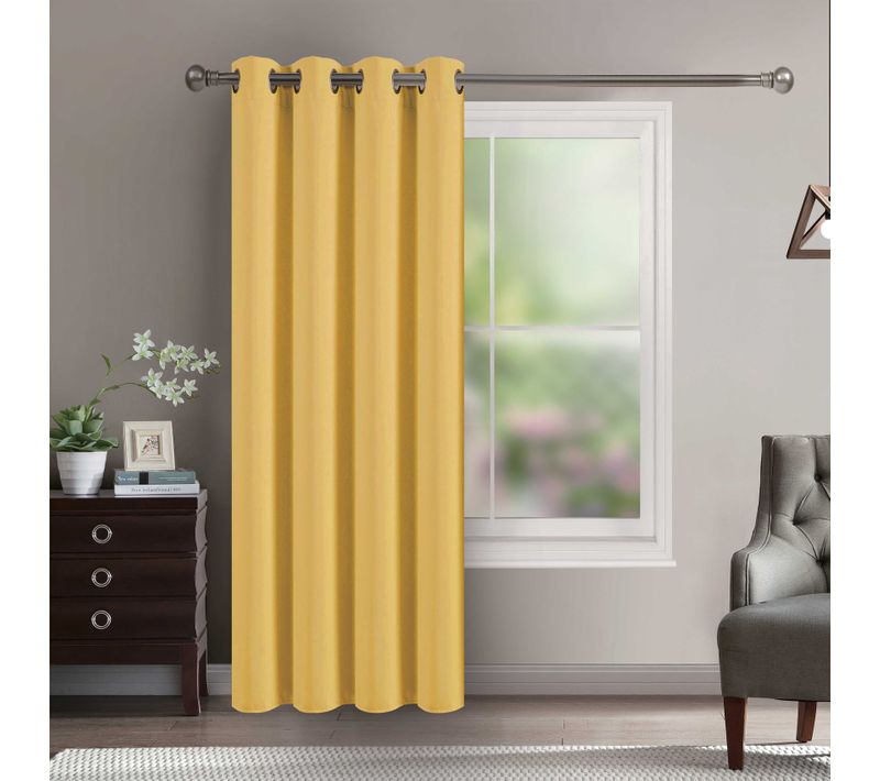 Rideau Occultant Pour Chambre Et Salon - 140x260 Cm - Jaune Moutarde