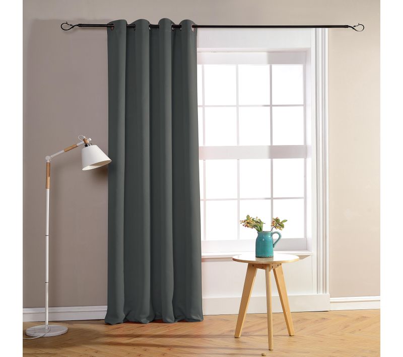 Rideau Occultant Pour Chambre Et Salon - 140x260 Cm - Gris Anthracite