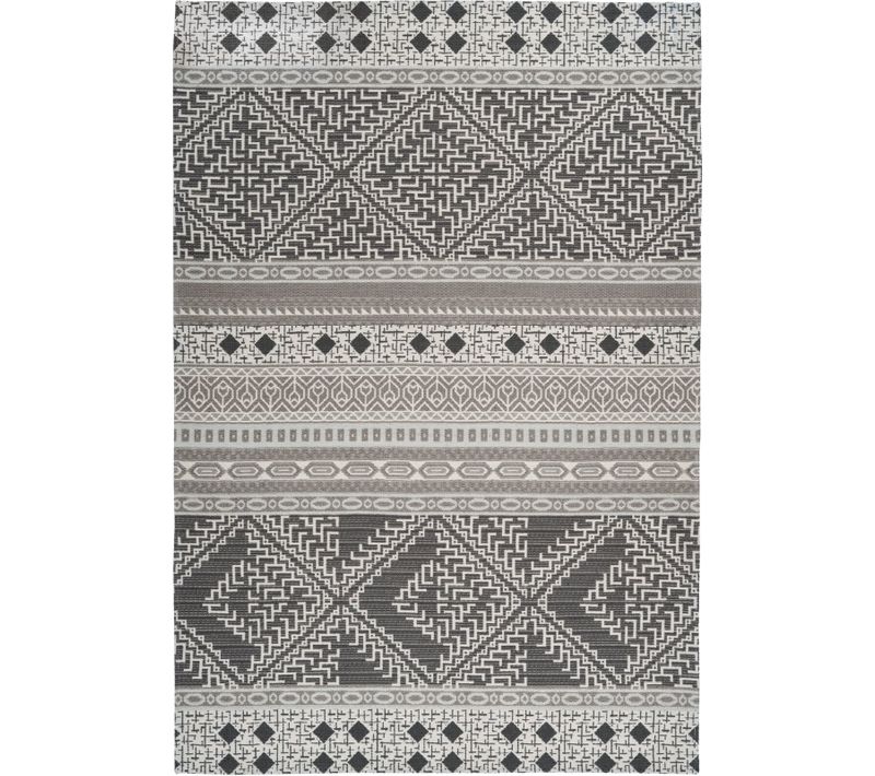 Tapis Extérieur Yoga 200 Taupe Crème 160 X 230 Cm Gris