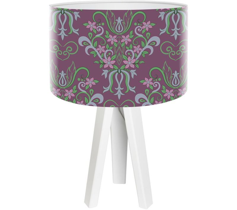 Lampe De Chevet Bois Violet 30x30x45cm