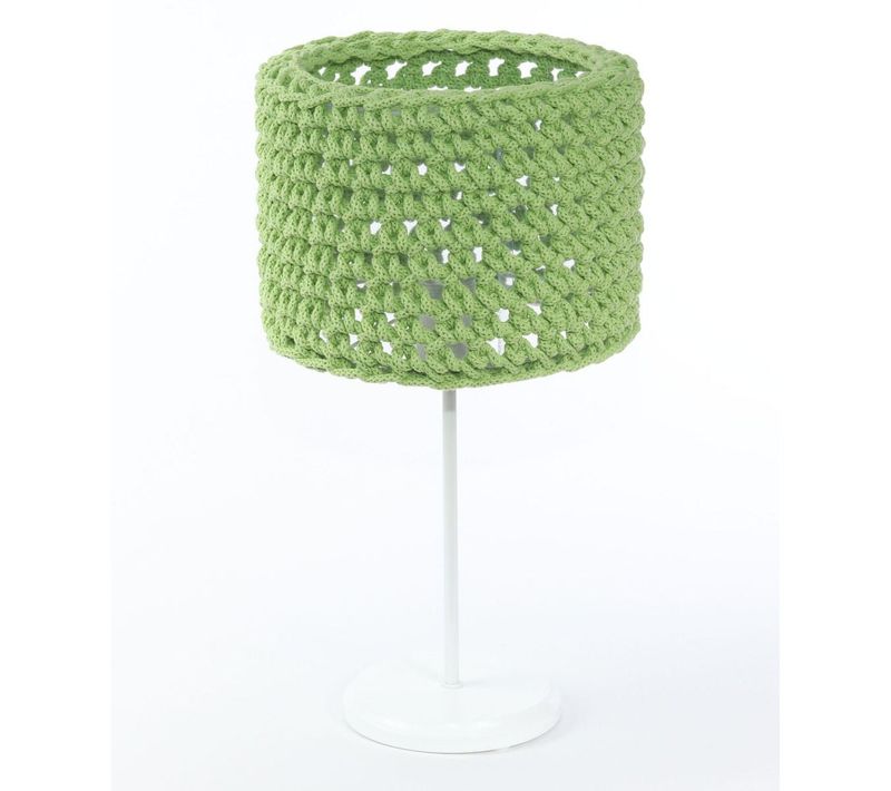 Lampe De Table Bois Vert 24x24x45cm