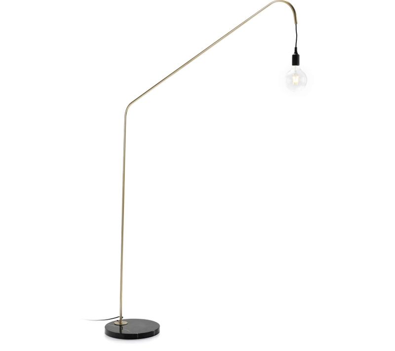 Lampadaire Marbre Noir 120x35x202cm