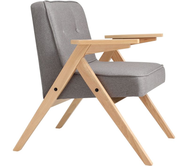 Fauteuil Tissu Gris 66x69x74cm