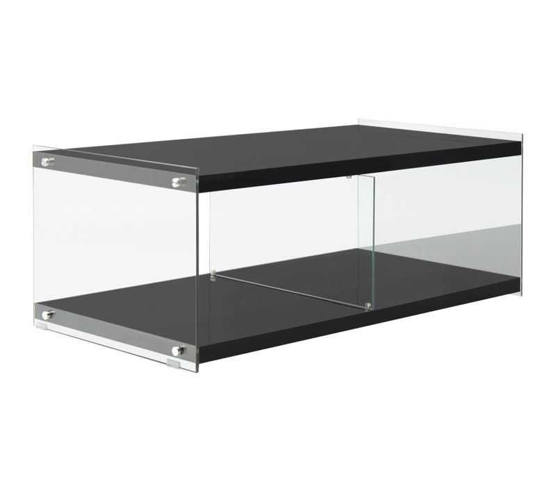 Table TV Verre Noir 120x60x45cm