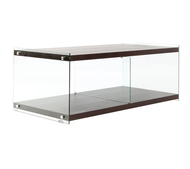 Table TV Verre Marron 120x60x45cm