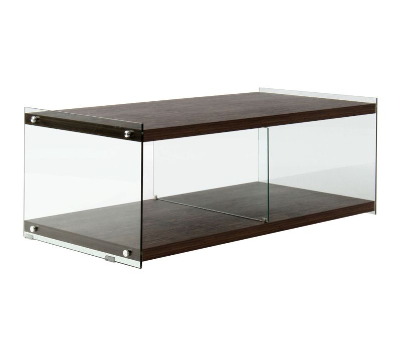 Table TV Verre Marron 120x60x45cm