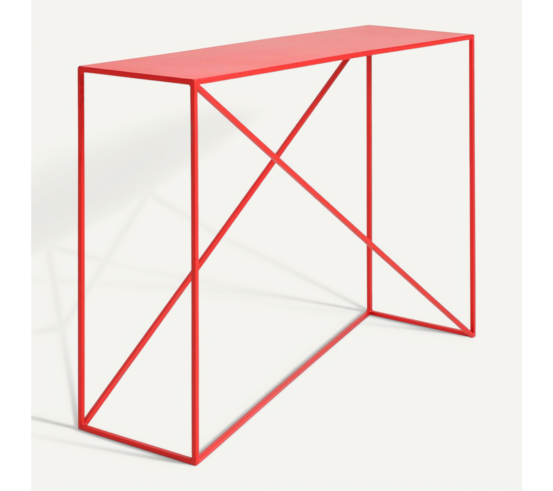 Console En Métal Rouge L100cm