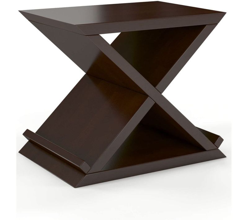 Table De Chevet Bois Massif Palissandre 42x30x54cm