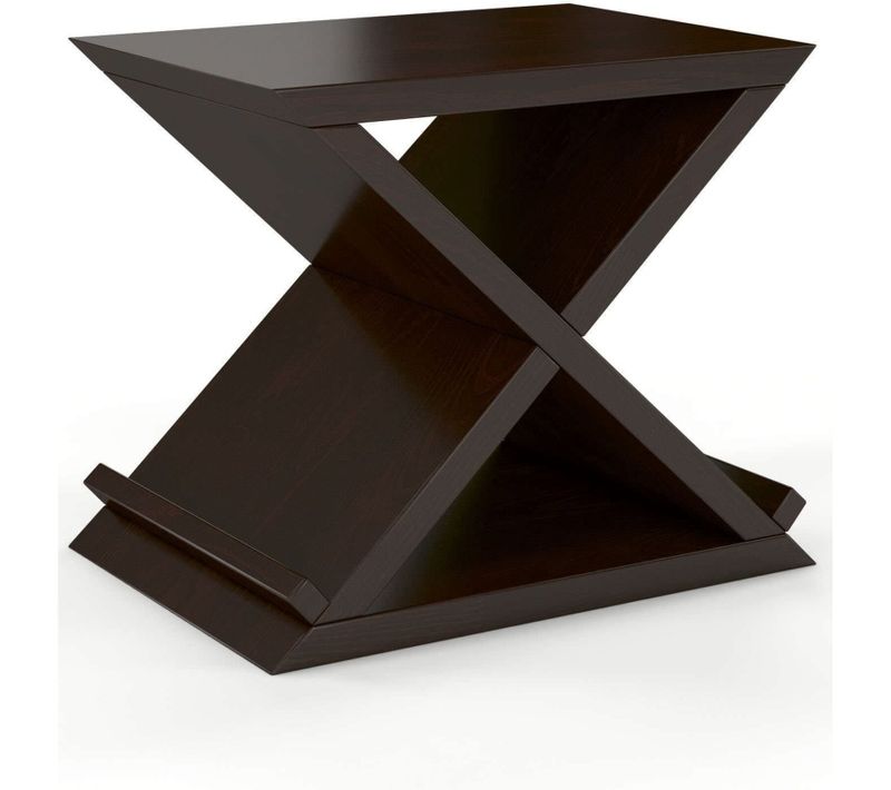 Table De Chevet Bois Massif Palissandre 42x30x54cm