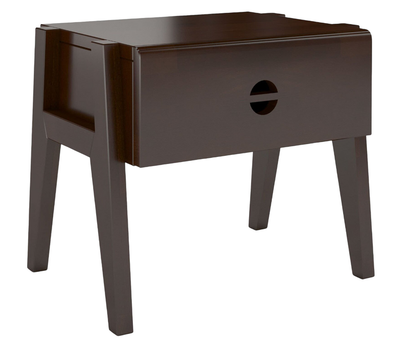 Table De Chevet Bois Massif Palissandre 45x32x54cm