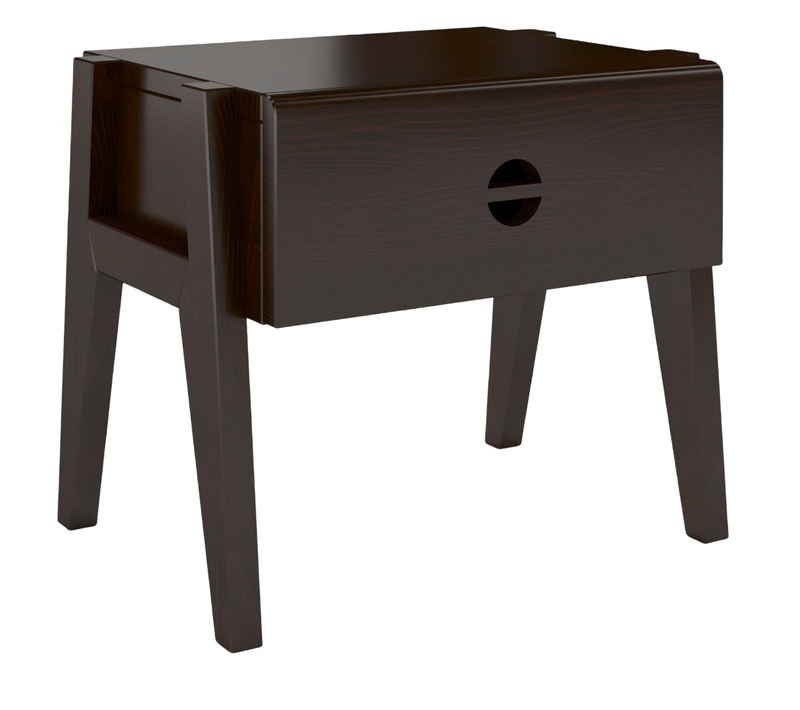 Table De Chevet Bois Massif Palissandre 45x32x54cm