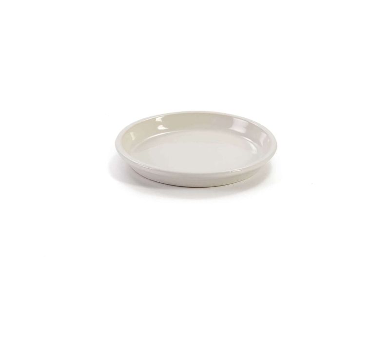 Assiette Grès Blanc 24x24x2