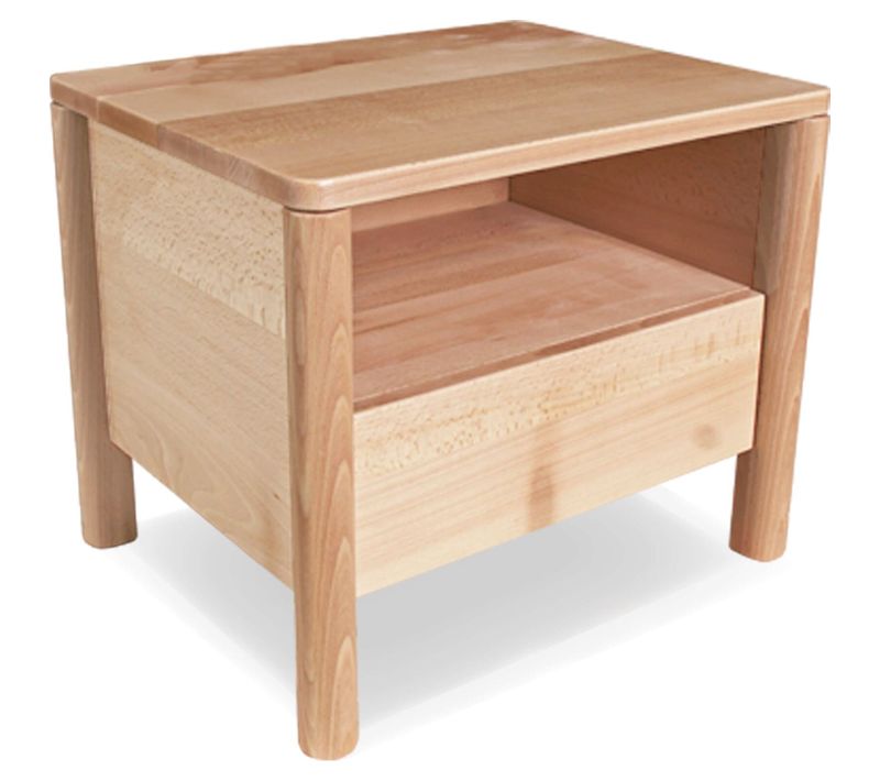 Table De Chevet En Bois Massif Huilé Clair