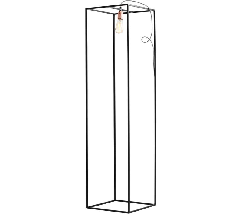 Lampadaire Acier Stabilisé Noir 35x35x140cm