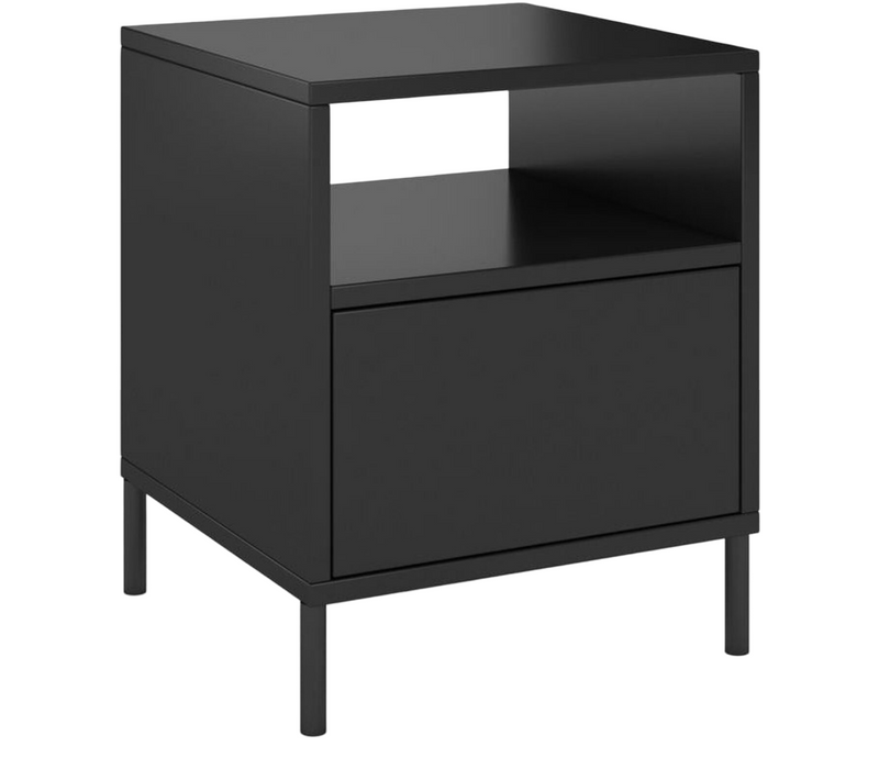 Table De Chevet Bois Noir 40x40x50cm