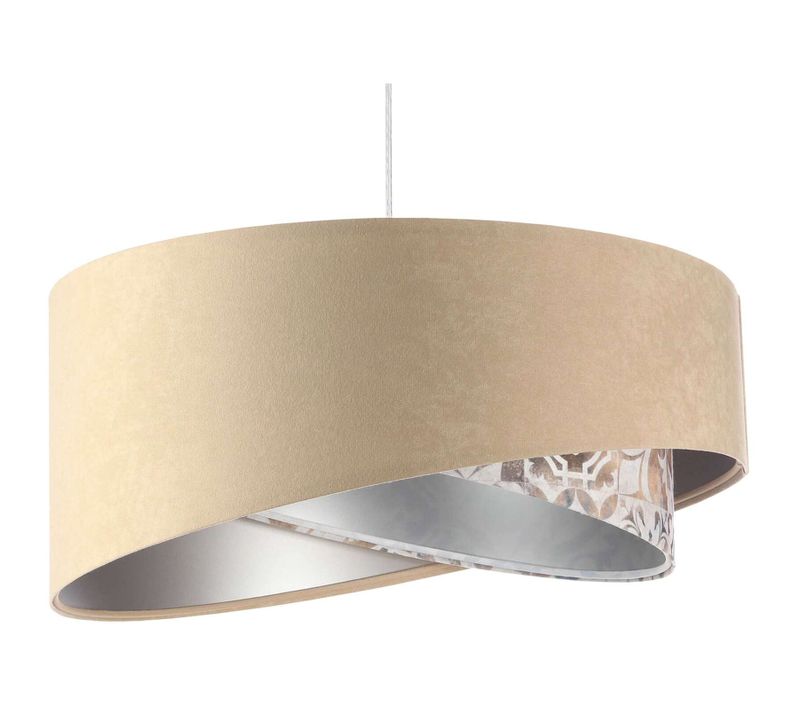 Suspension Tissu Beige 50x50x25cm