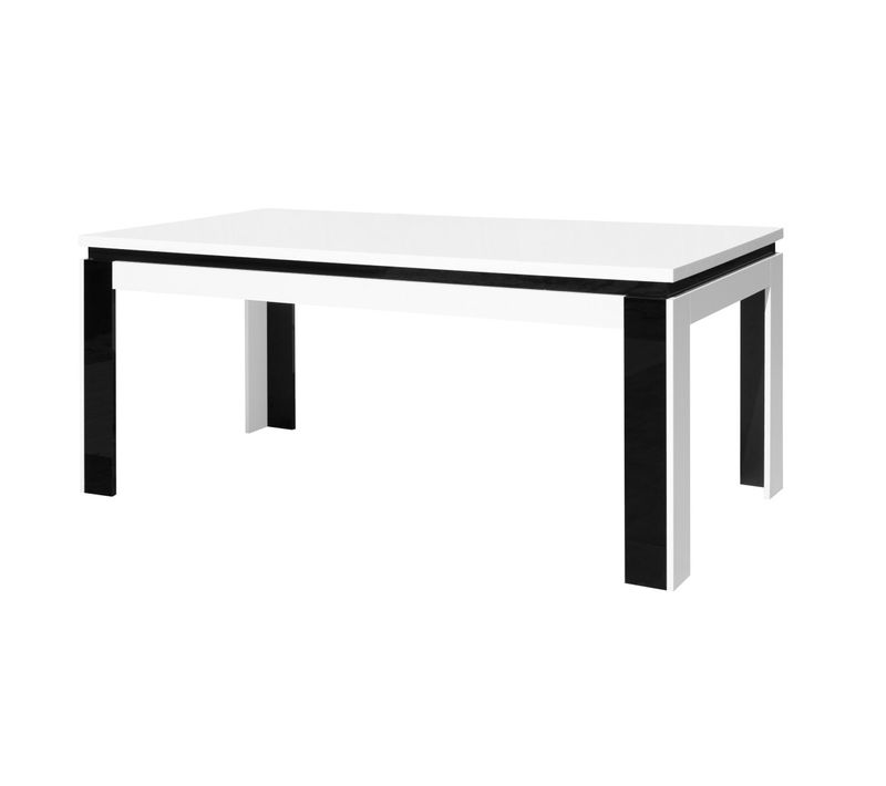 Table Salle à Manger Lina – 160 Cm – Blanc Et Noir Design Moderne