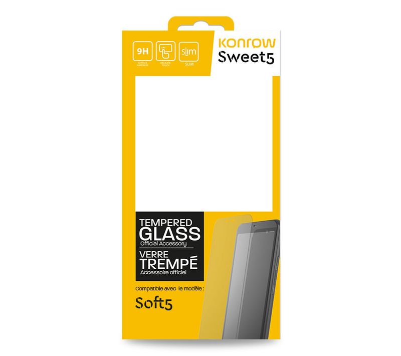 Verre Trempé Pour Sweet 5 (compatible Soft5 - 9h, 0.33mm)