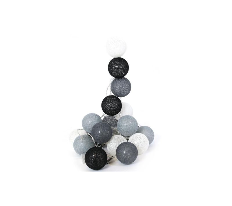 Guirlande Lumineuse à LED "10 Boules" 175cm Gris